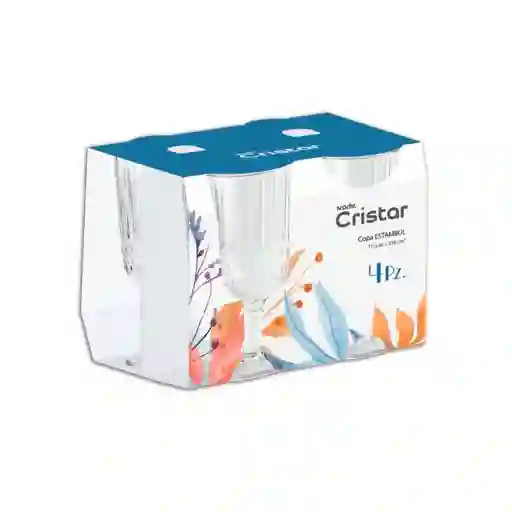 Copa Agua Cristar Estambul 336 Ml - 4 Und Vidrio