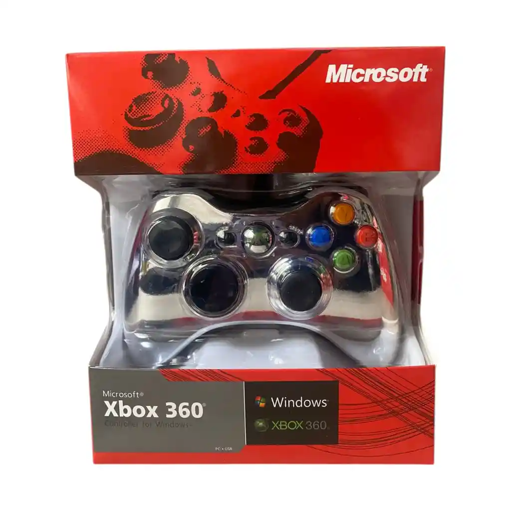 Control De Cable Para Xbox 360 Y Pc Cromados
