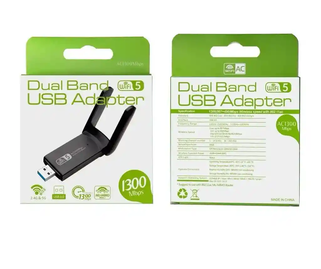 Antena Wifi 5g Doble Banda Ac-1300-5g
