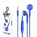 Audífonos De Cable Kim K802 Nuevos Color Azul