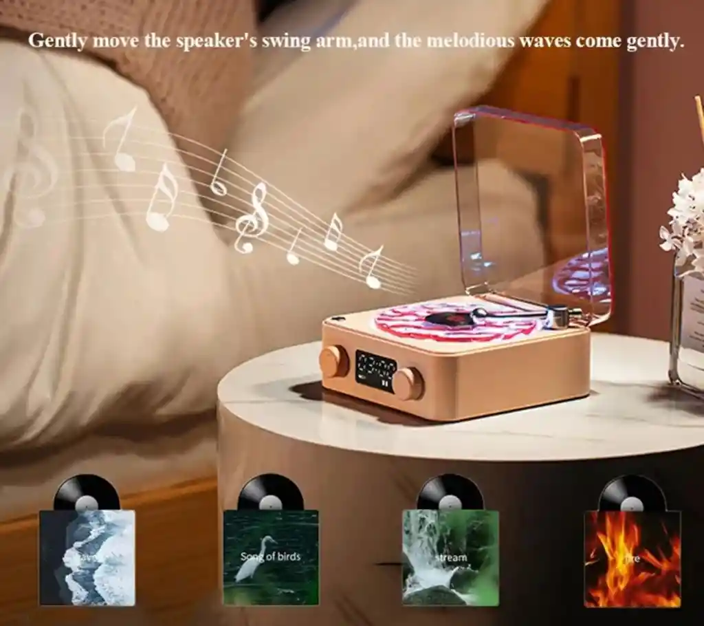 Reproductor De Discos Retro Con Sonido Pequeño Inalámbrico