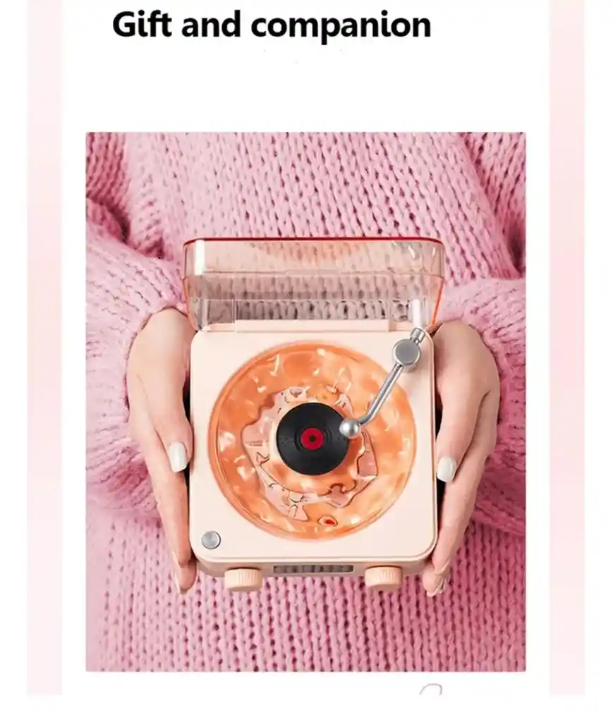 Reproductor De Discos Retro Con Sonido Pequeño Inalámbrico
