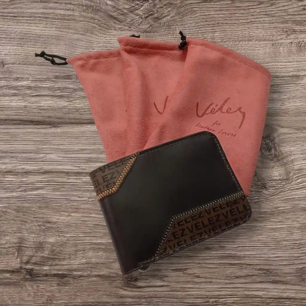 Billetera Hombre Velez Cuero Genuino De Alta Calidad Incluye Elegante Estuche Terciopelo