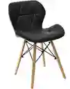 Silla Eames Tapizada Anatomica Patas Madera Premium Estructura