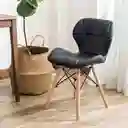 Silla Eames Tapizada Anatomica Patas Madera Premium Estructura