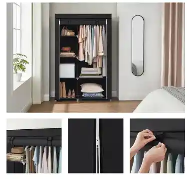 Armario De Tela Desarmable Closet Plegable Doble
