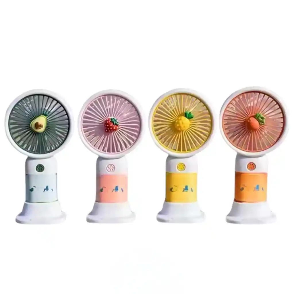 Mini Ventilador Recargable Con Base Y Orejas