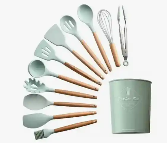 Set De Utensilios De Cocina 12 Piezas En Silicona