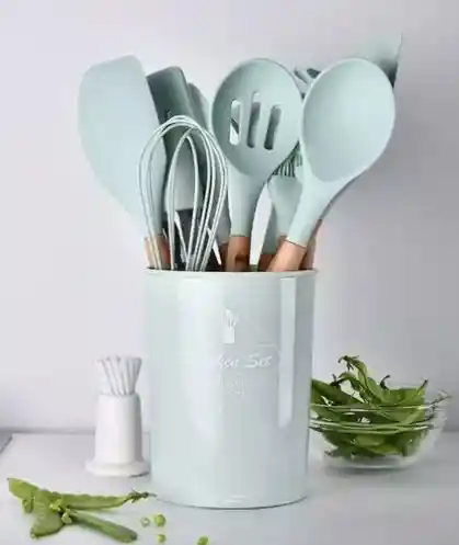 Set De Utensilios De Cocina 12 Piezas En Silicona