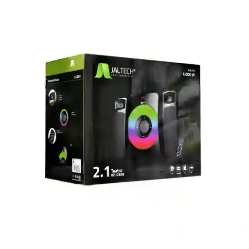 Parlantes 2.1 Jaltech Bluetooth Fm Usb Rgb Control 4.000w