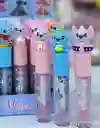 Lip Gloss Stitch Aroma Frutal Con Brillos, Labial Hidratante Efecto Luminoso