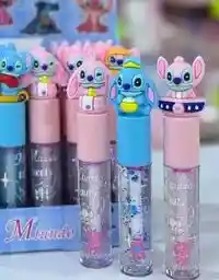 Lip Gloss Stitch Aroma Frutal Con Brillos, Labial Hidratante Efecto Luminoso