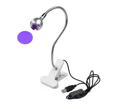 Lámpara Led Uv Con Clip Y Cuello Flexible – Usb