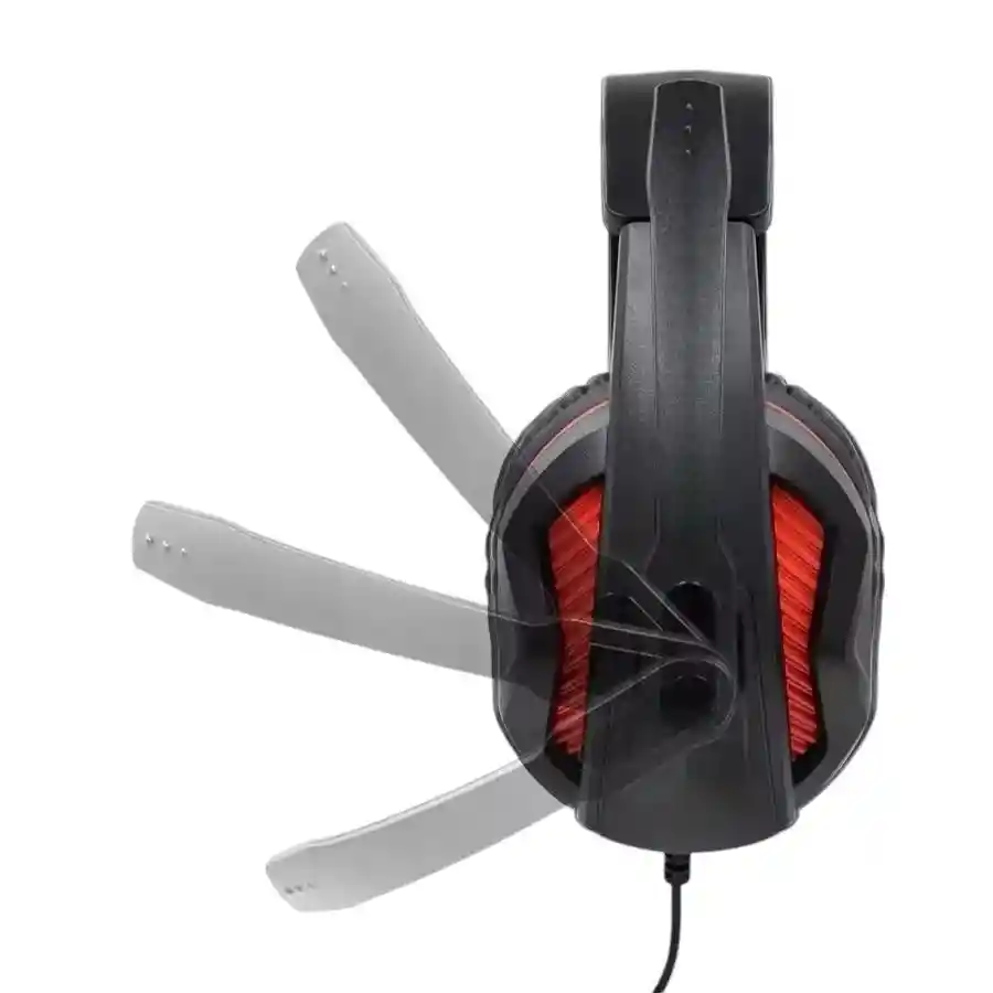 Diadema Tipo Gamer Pc Plug Amd-02 Nuevo Rojo