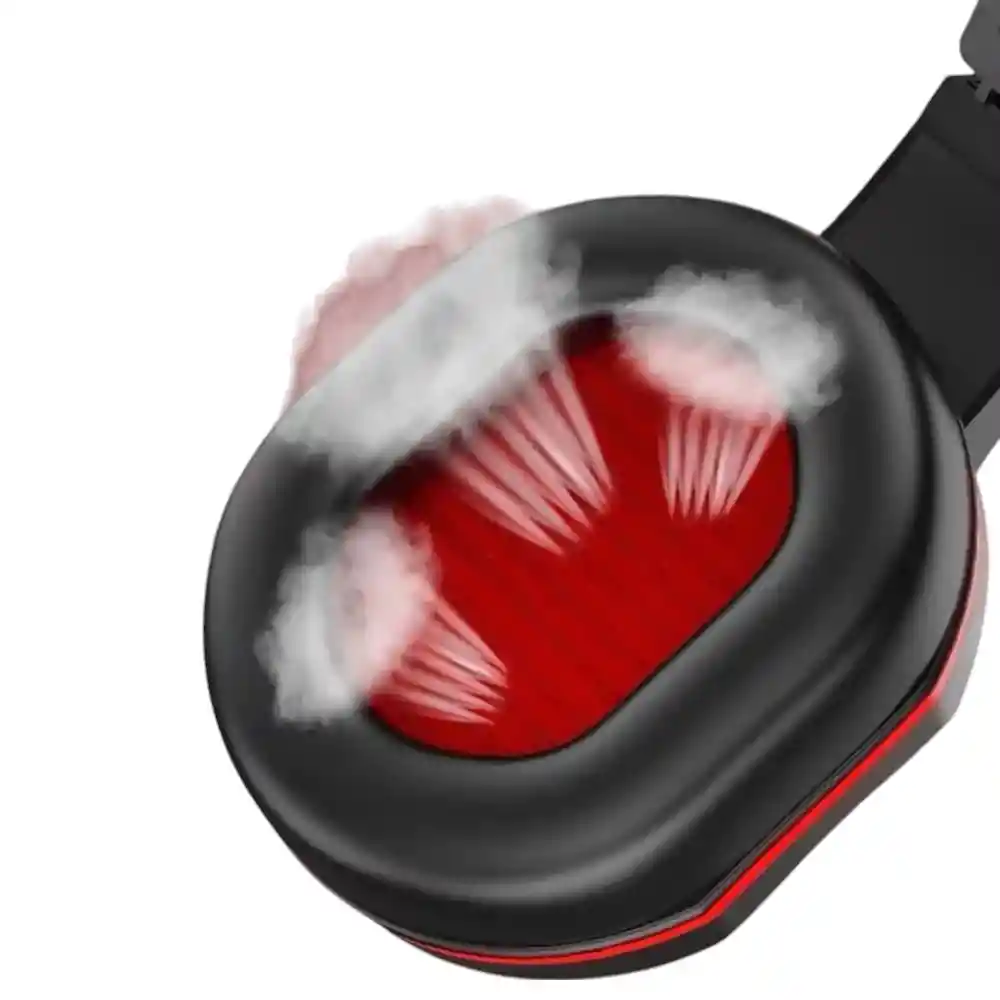 Diadema Tipo Gamer Pc Plug Amd-02 Nuevo Rojo