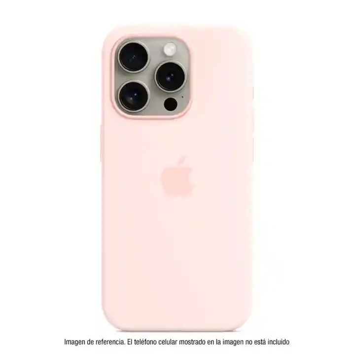 Silicon Case Iphone 15 Pro Max Rosado