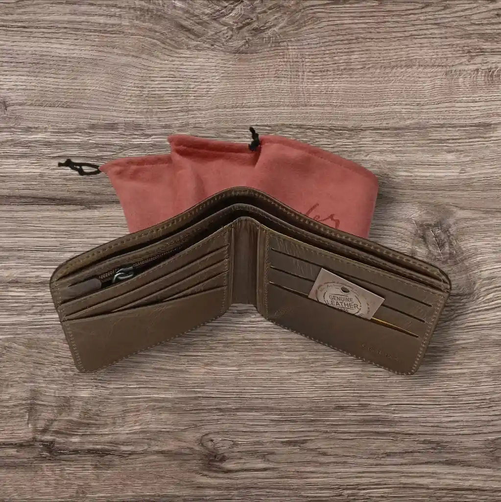 Billetera Hombre Velez Cuero Genuino De Alta Calidad Incluye Elegante Estuche Terciopelo