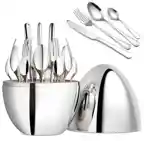 Juego De Cubiertos 24pcs Acero Inoxidable + Estuche Huevo