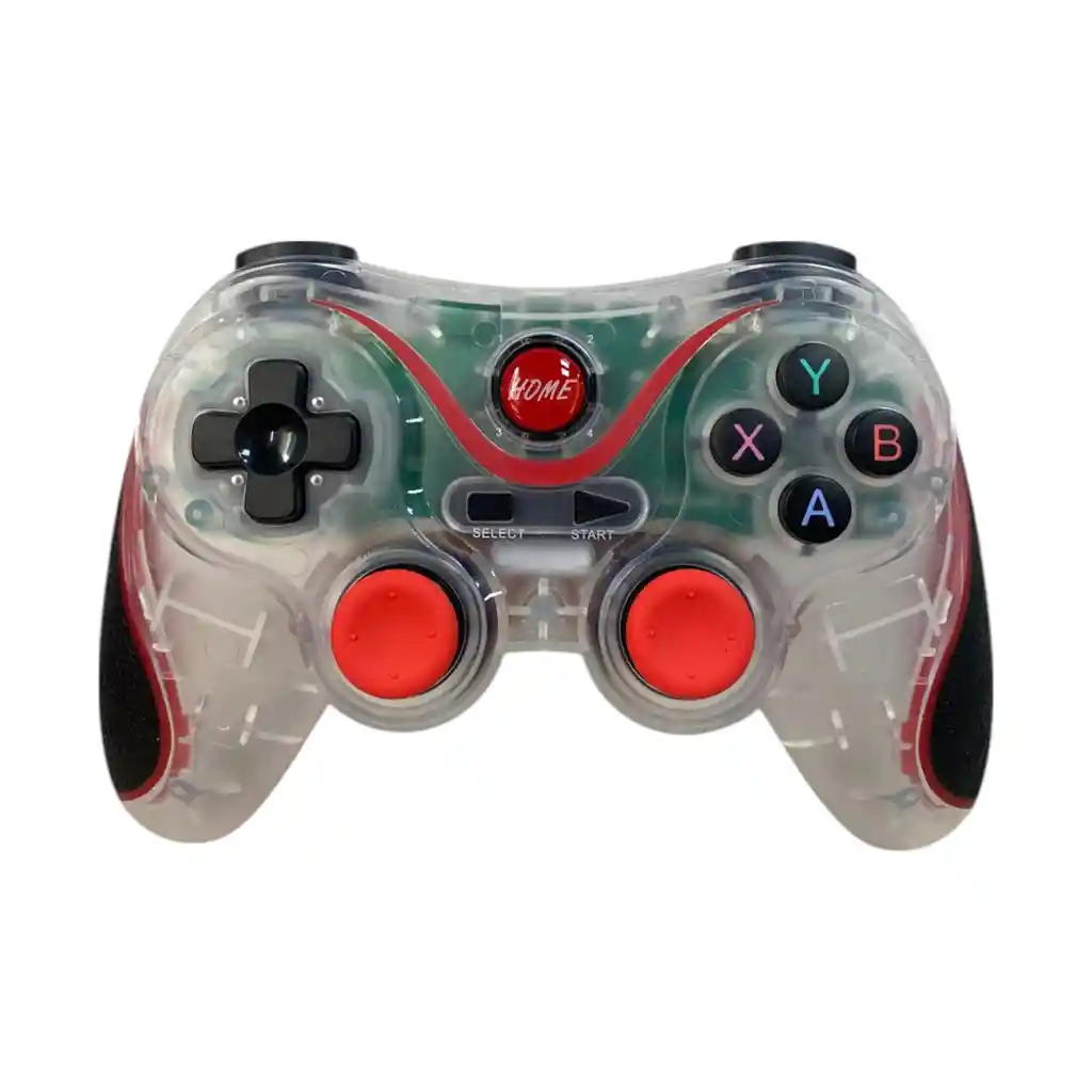 Control Bluetooth X3 Transperente + Soporte Para Celular Y Pc