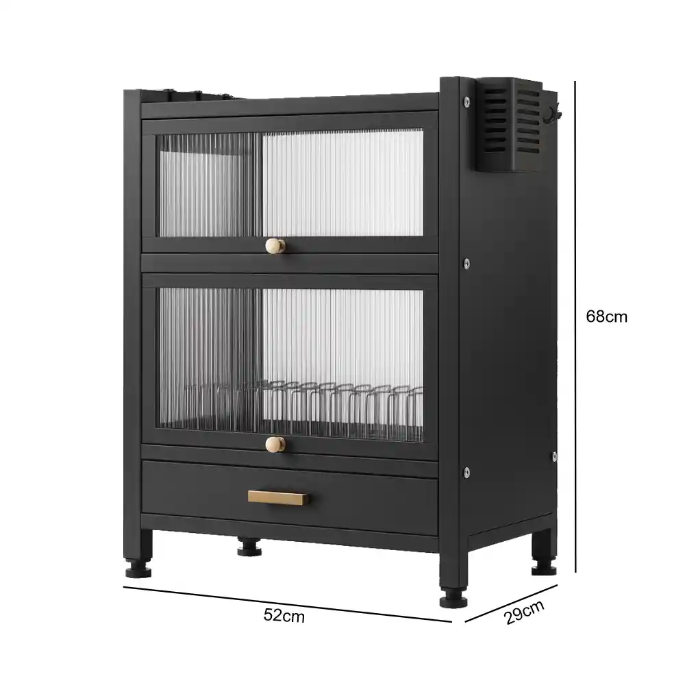 Organizador De Loza Estante Escurridor Gabinete Acero 52cm