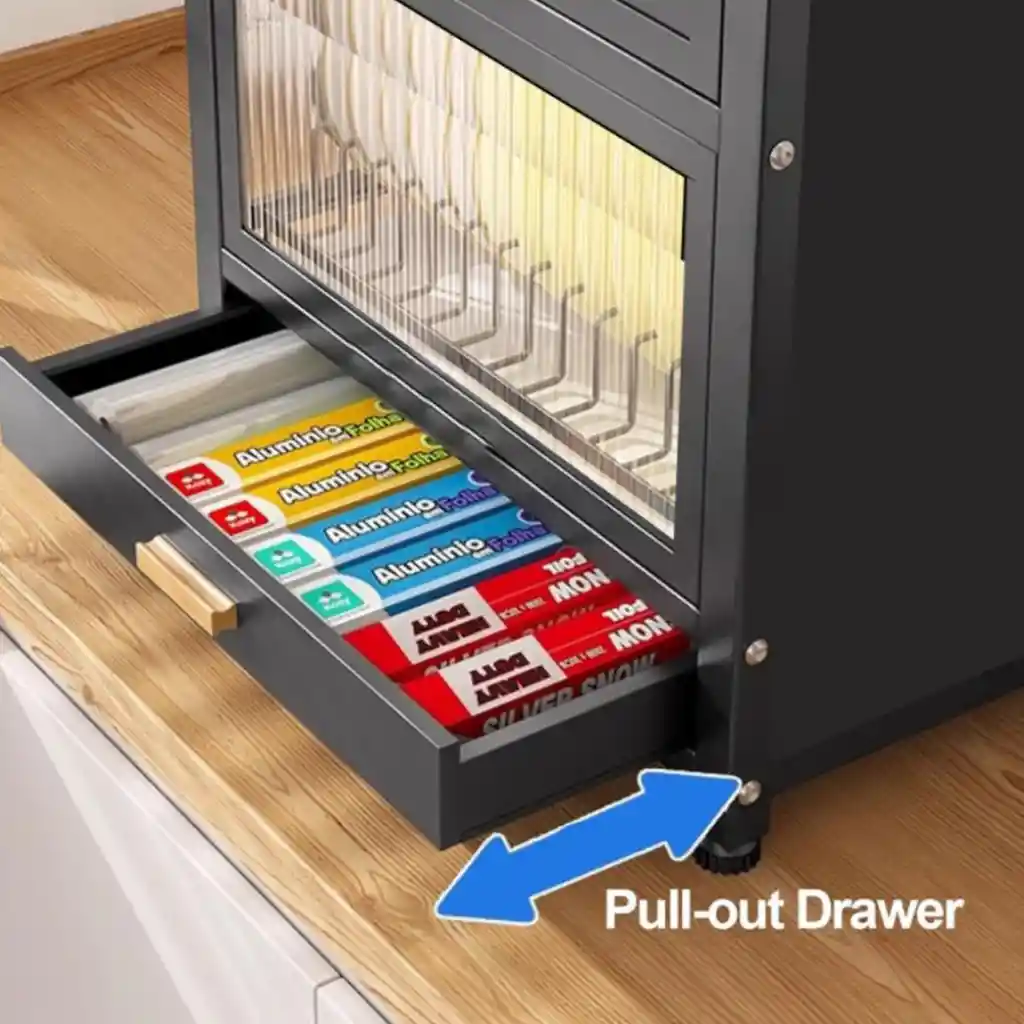 Organizador De Loza Estante Escurridor Gabinete Acero 52cm