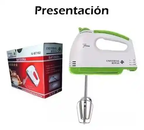 Batidora Universal Royal Iu-bt102 Blanca 150w 7 Velocidades