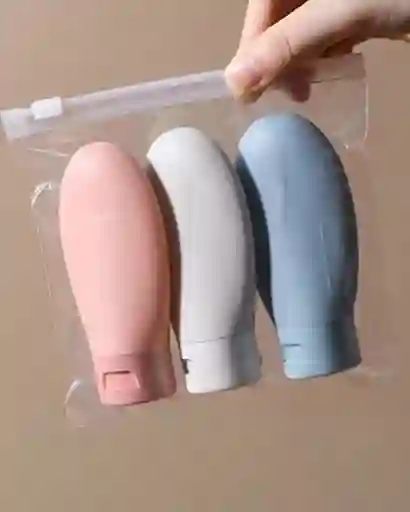 Botellas De Viaje Set X3 De Silicona