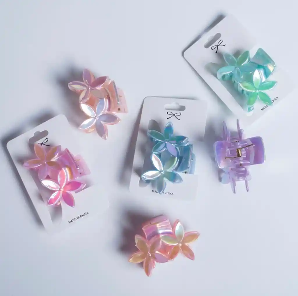 Pinza Mediana Flor Duo Tornasol