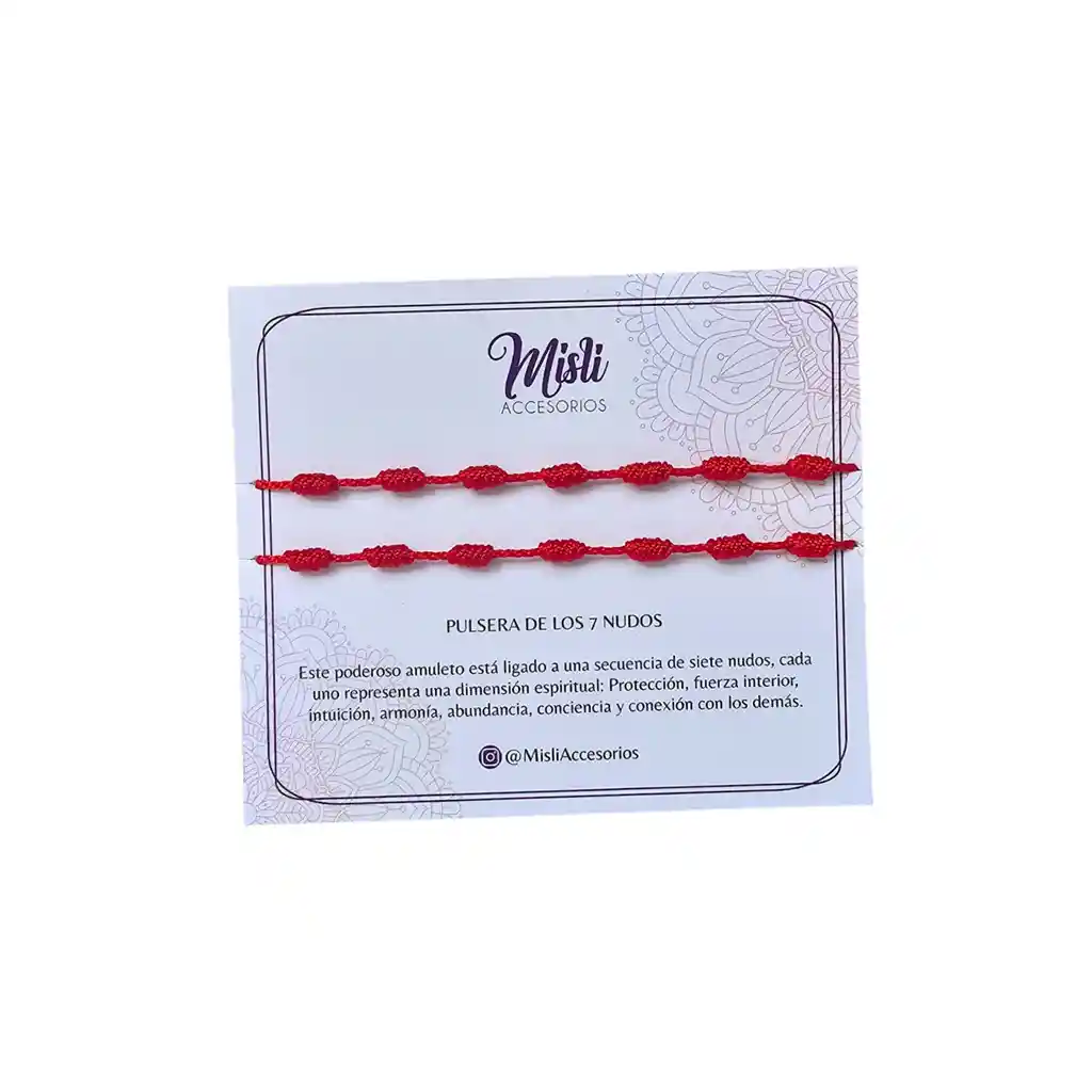 Set Pulseras De Protección Hilo Rojo De Los 7 Nudos Para Compartir