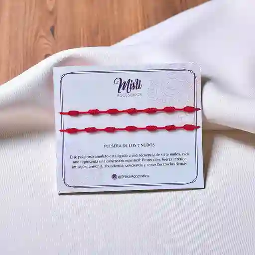 Set Pulseras De Protección Hilo Rojo De Los 7 Nudos Para Compartir