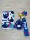 Porta Carnet Tarjetero Diseño Infantiles Con Diseño De Stitch