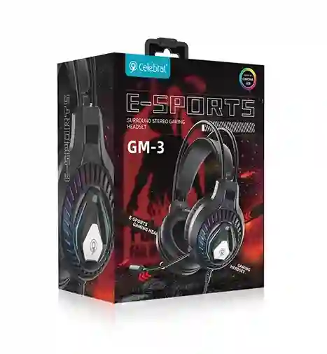 Audífonos Gamer Celebrat Gm-3 Con Micrófono Y Luces Led