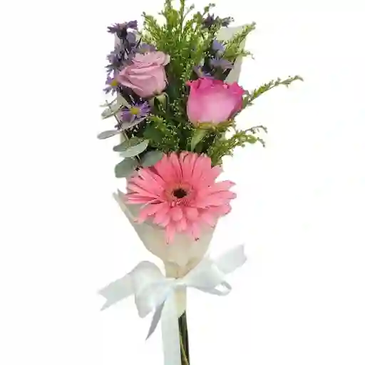 Ramo De 2 Rosas Y Una Gerbera