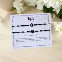 Set Pulseras De Protección 7 Nudos Y Ojo Turco Para Compartir