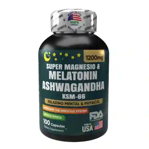 Super Magnesio Y Melatonina Con Ashwagandha Ksm-66