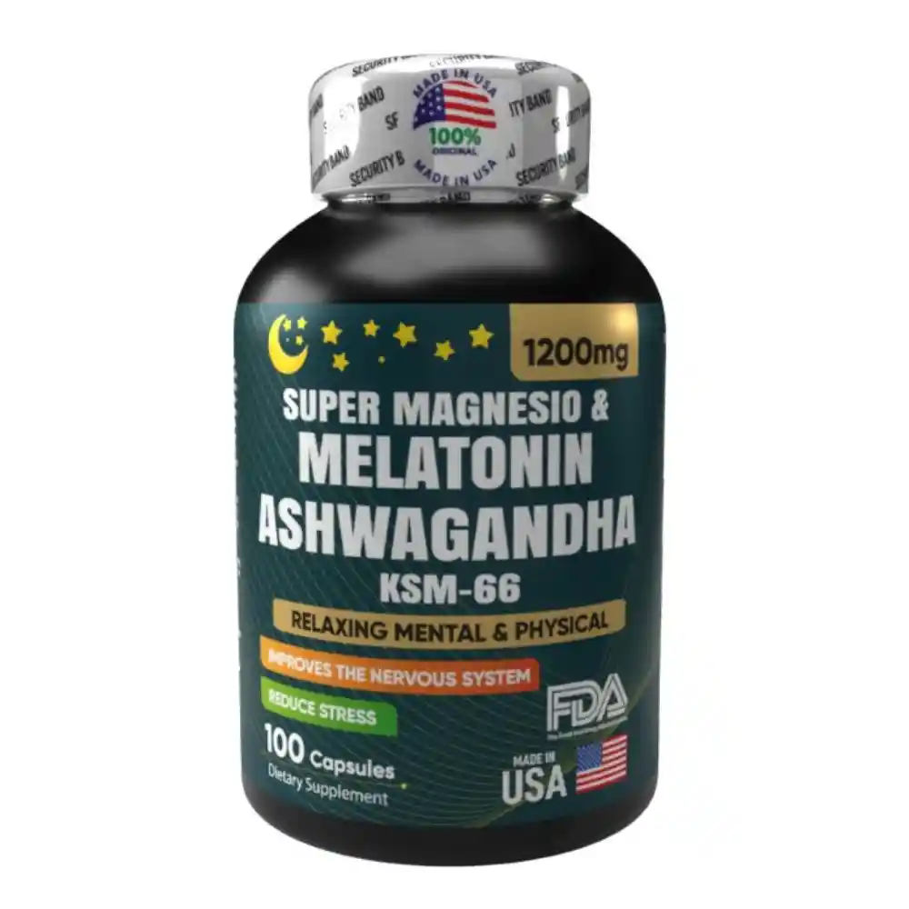 Super Magnesio Y Melatonina Con Ashwagandha Ksm-66