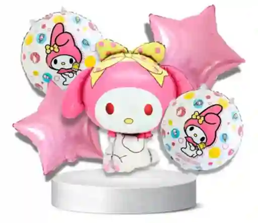 Bouquet De Globos My Melodi X5 Piezas