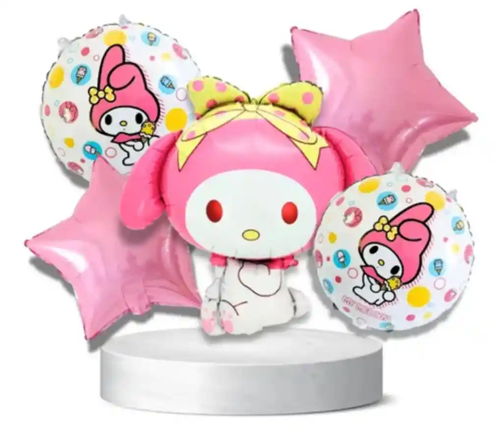 Bouquet De Globos My Melodi X5 Piezas