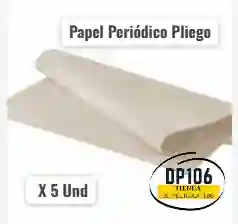 Papel Periódico / Periodico Por Pliego X 5 Und