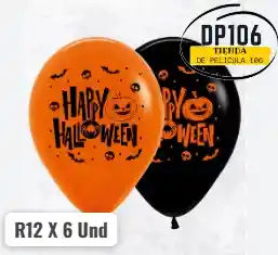 Globos De Halloween R12 X 6 Und