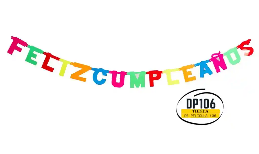 Feliz Cumpleaños Neon Feston