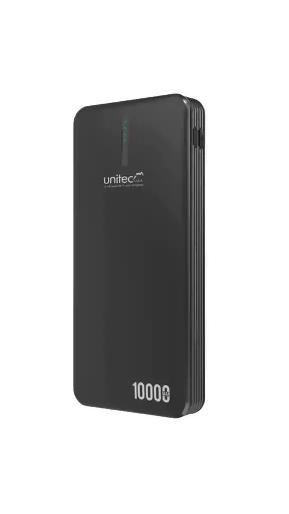 Power Bank Unitec 10000 Mah Con 4 Cables Integrados