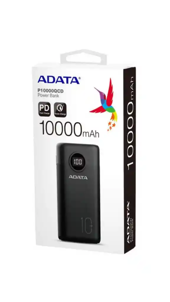 Power Bank P10000qcd Adata 10000 Mah – Carga Rápida Y Eficiente