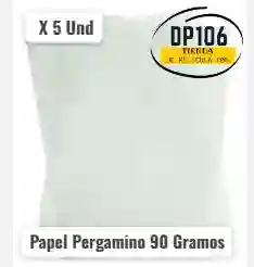 Papel Pergamino 90 Gramos X 5 Und