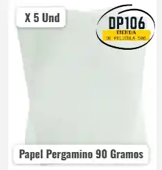 Papel Pergamino 90 Gramos X 5 Und
