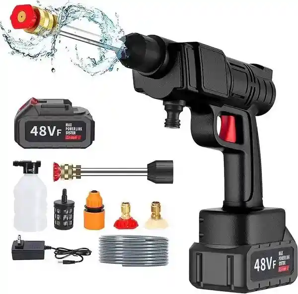Hidrolavadora Inalambrica Portátil Recargable 48v 2 Baterías