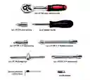 Kit De Copas Por 46 Piezas Mecanica Basica Ratchet 1/4