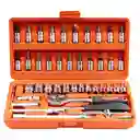 Kit De Copas Por 46 Piezas Mecanica Basica Ratchet 1/4