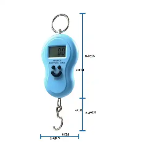 Balanza De Mano Digital Lcd 40 Kg Bascula Profesional Maletas Negro