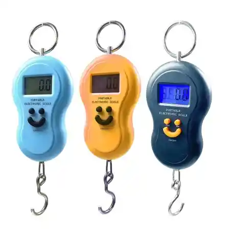 Balanza De Mano Digital Lcd 40 Kg Bascula Profesional Maletas Negro